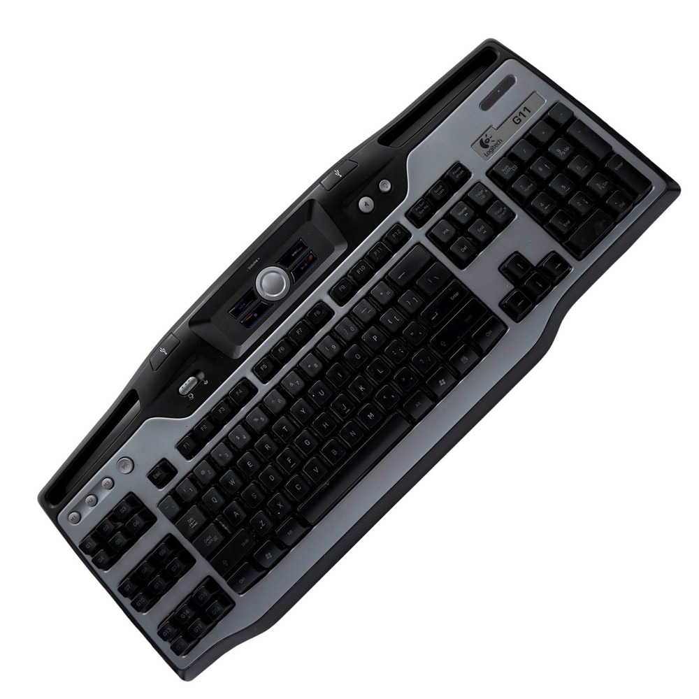 Logitech G11 Game Keyboard Wired USB 18 Programmable G-Keys Y-UG75A Silver Black